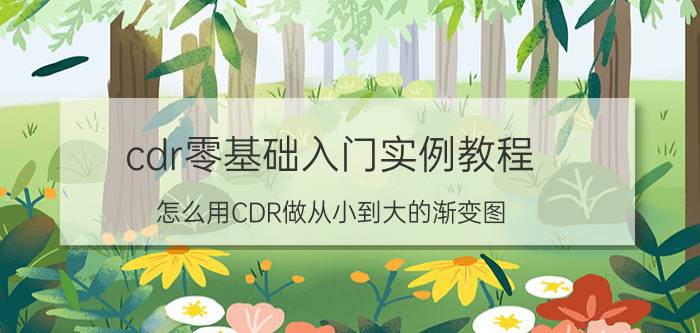 cdr零基础入门实例教程 怎么用CDR做从小到大的渐变图？